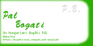 pal bogati business card