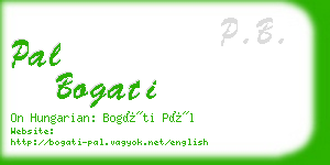 pal bogati business card